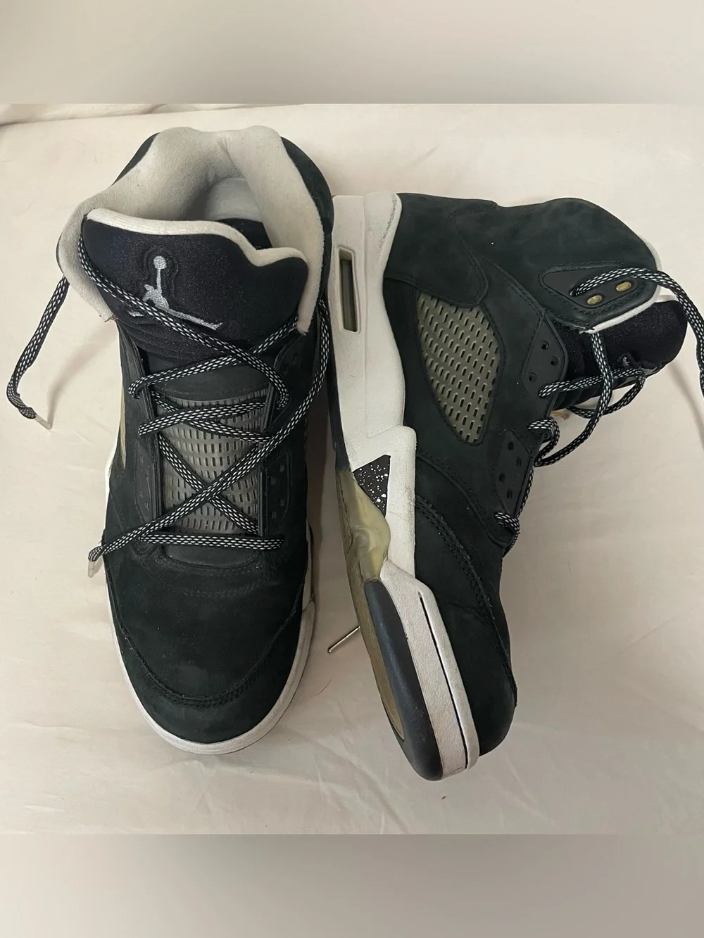 Men's Jordan 5 Oreo Black and White